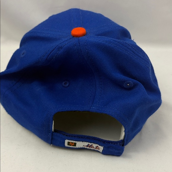 New York Mets New Era Cap Strapback Hat MLB Baseball Blue Orange - Picture 3 of 8